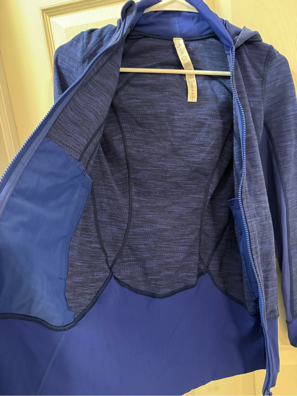 Lululemon | Daily Practice Casual Activewear Hoodie Space Dye Blue Jacket Size 2 - Picture 12 of 14